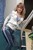 wet girl get wet wet hair fully clothed jeans jacket socks shoes handbag frock jacuzzi