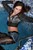 wet girl get wet wet hair swim fully clothed stockings sweater denim shorts high heels pool
