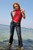 wet girl get wet wet hair swim fully clothed jacket t-shirt jeans shoes baseball cap sea