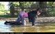 wet girl get wet wet hair swim fully clothed jacket t-shirt leggings boots lake