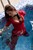 wet girl get wet wet hair fully clothed blouse jeans shoes pool