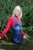 wet girl get wet wet hair swim fully clothed denim jumpsuit sweater socks shoes lake
