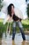 wet girl get wet wet hair swim fully clothed fur coat tight jeans t-shirt scarf shoes lake