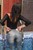 wet girl get wet wet hair jeans blouse bra shoes jacuzzi