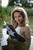 wet girl get wet wet hair swim fully clothed top pants high heels lake