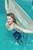 wet girl get wet wet hair swim fully clothed jacket jeans t-shirt shoes pool
