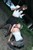 wet girl get wet wet hair swim fully clothed blouse skirt stockings lake