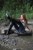 wet girl get wet wet hair swim fully clothed tight jeans t-shirt leather boots lake
