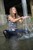 wet girl get wet wet hair swim fully clothed tight jeans t-shirt leather boots lake