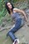 wet girl get wet wet hair swim fully clothed swimsuit tight jeans tights shoes lake