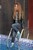 wet girl get wet wet hair swim fully clothed leather jacket jeans scarf t-shirt shoes pool