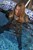wet girl get wet wet hair swim fully clothed leather jacket jeans scarf t-shirt shoes pool