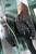 wet girl get wet wet hair swim fully clothed leather jacket jeans scarf t-shirt shoes pool
