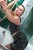 wet girl get wet wet hair fully clothed corset skirt stockings high heels shower bath
