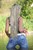 wet girl get wet wet hair swim fully clothed top jeans high heels shoes lake
