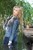 wet girl get wet wet hair swim fully clothed leather jacket fur jeans shirt high heels shoes lake