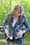 wet girl get wet wet hair swim fully clothed leather jacket fur jeans shirt high heels shoes lake