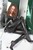 wet girl get wet fully clothed leather jacket leggings gloves tights high heels jacuzzi bath