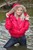 wet girl get wet fully clothed jacket jeans t-shirt shoes lake