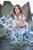 wet girl get wet wet hair jeans blouse high heels sandals sea