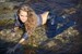 wet girl get wet wet hair swim fully clothed tight jeans shirt high heels sea