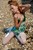 wet girl wet hair get wet sundress white stockings high heels fully soaked sea