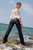 wet girl get wet wet hair fully clothed jeans blouse high heels sea