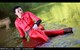 wet girl get wet swim fully clothed wet hair jacket blouse tight pants tights high heels lake