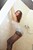 wet girl get wet soaking wet denim jacket tights swimsuit pointe shoes