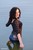 wet girl get wet fully clothed jeans blouse shoes high heels lake
