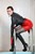 wet girl get wet wet hair swim fully clothed leather skirt jacket blouse gloves stockings boots high heels