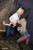 wet girl get wet fully clothed blouse jeans denim shorts stockings shoes high heels lake