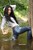 wet girl brunette wet hair get wet swimming fully clothed tight jeans sweater tights shoes high heels river