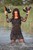 wet girl brunette wet hair get wet swimming fully clothed tight dress stockings heels lake