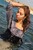 wet girl brunette wet hair get wet soaked swimming fully clothed white jeans blouse heels clothes sea