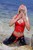 wet girl get wet wet hair fully clothed pants shirt sport sneakers sea