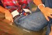 wet girl get wet wet hair swim fully clothed jeans shirt sneakers lake