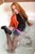 wet girl get wet wet hair leather jacket tights golf denim shorts tights high heels jacuzzi