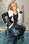 wet girl get wet wet hair swim fully clothed leather jacket tight jeans gloves high heels boots pool shower