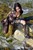 wet girl get wet wet hair fully clothed dress stockings high heels sandals sea waves