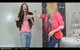 wet girl get wet wet hair leather jacket jeans blouse shirt tights high heels bath