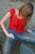 wet girl get wet wet hair fully clothed jeans blouse high heels shoes lake