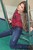 wet girl get wet wet hair swim fully clothed leather jacket tight jeans boots pool