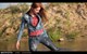 wet girl get wet wet hair swim fully clothed jacket right jeans sneakers