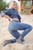 wet girl get wet swim fully clothed wet hair jeans shirt tights lake