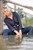 wet girl get wet swim fully clothed wet hair jeans shirt tights lake