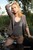 wet girl get wet swim fully clothed wet hair jacket shorts tights high heels lake