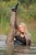wet girl wet hair get wet denim jacket stockings high heels water lake