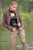 wet girl wet hair get wet denim jacket stockings high heels water lake
