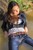 wet girl wet hair get wet t-shirt jacket denim jeans tights high heels swim fully clothed lake